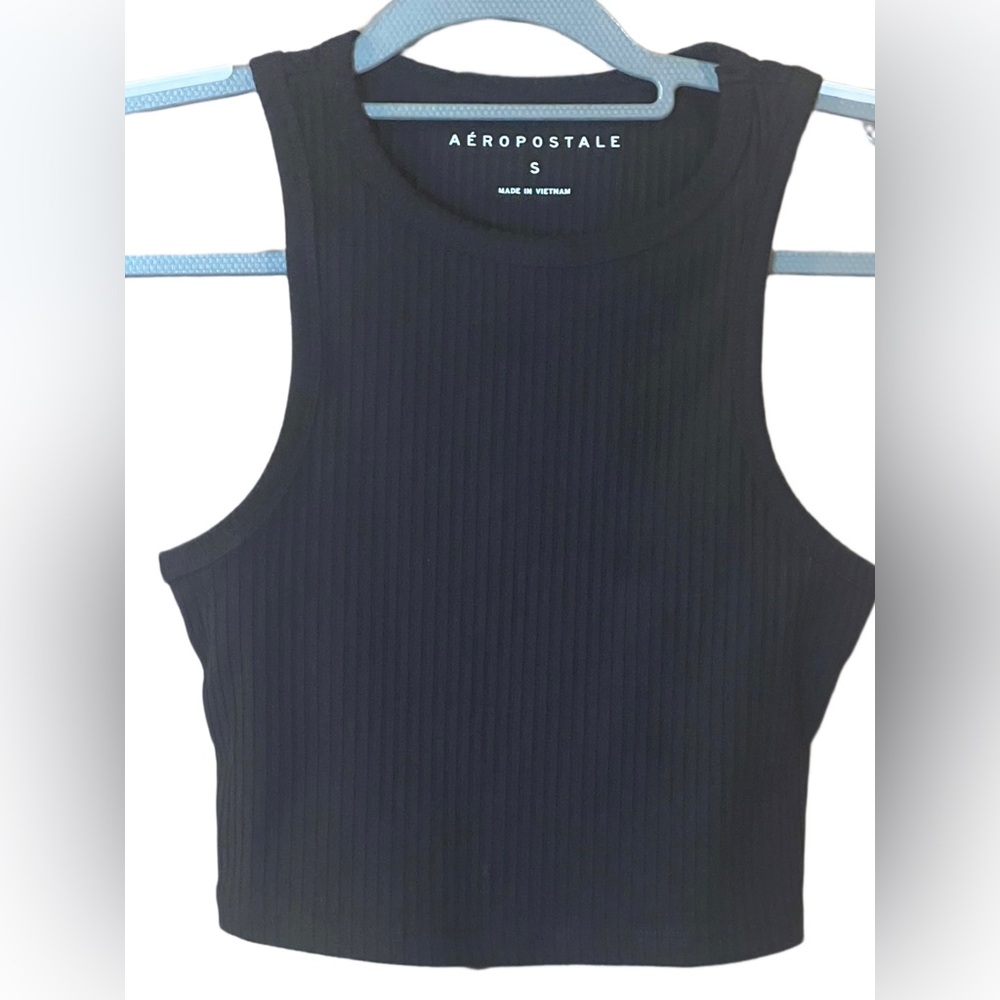 Aeropostale halter / tank top. Black. Ribbed, size small